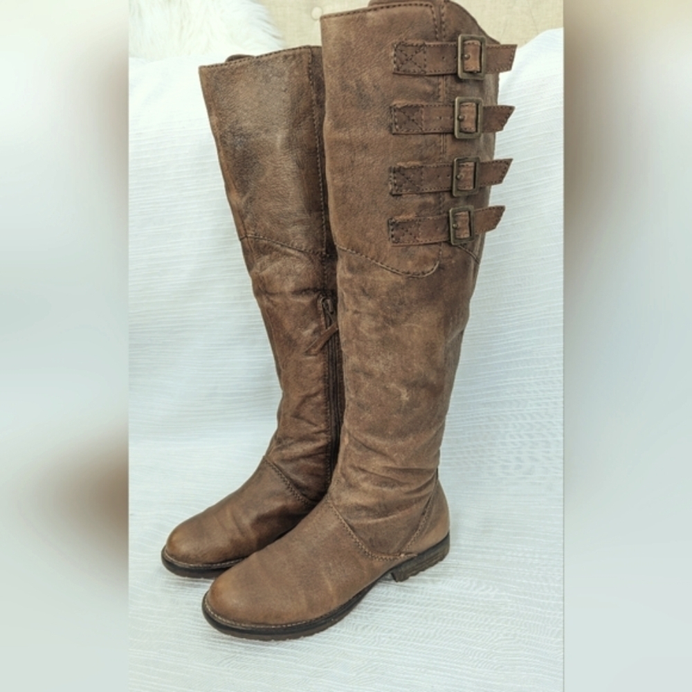 Steve Madden Miidori Leather Buckles Tall Boots Size 7M - Picture 9 of 15